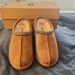 UGG Chestnut Suede Shearling Slippers